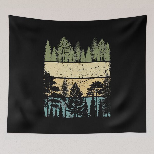 Item preview, Vintage Forest Trees Wildlife Nature Hiking Camping designed and sold by PatriciaKelsey.