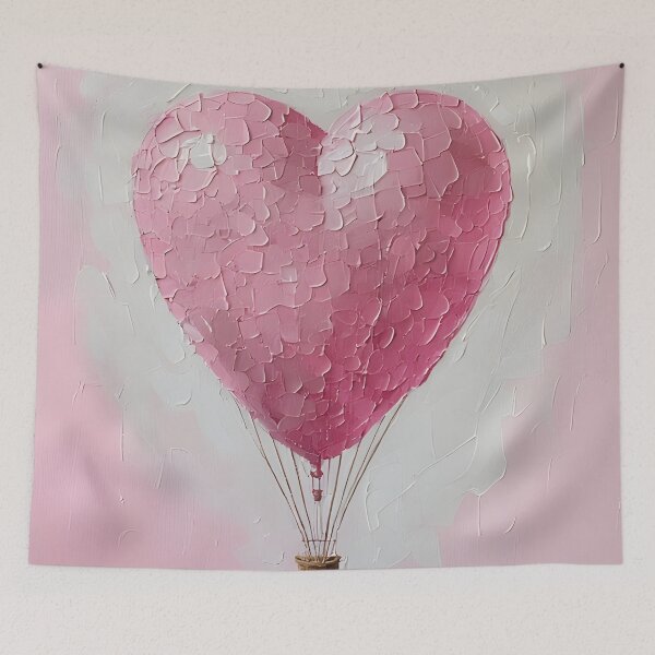 Item preview, Heart-shaped balloon of love, painted on canvas designed and sold by Mianku | Für das Leben.
