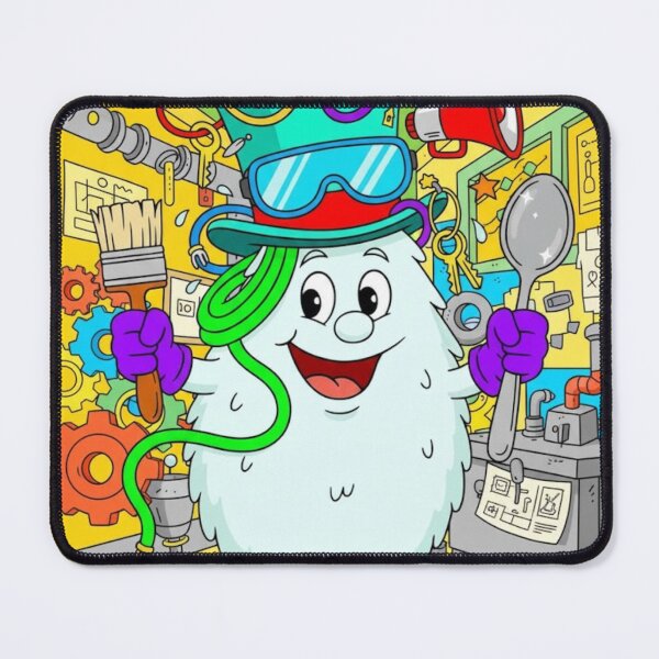 Item preview, Crazy Inventor Ghost In Colorful Cartoon Workshop designed and sold by anandsiva2703.