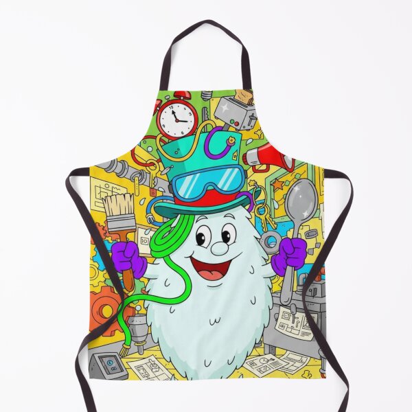 Item preview, Crazy Inventor Ghost In Colorful Cartoon Workshop designed and sold by anandsiva2703.
