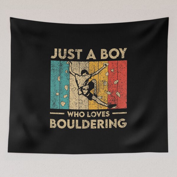 Item preview, Just A Boy Who Loves Bouldering Funny Rock Climbing Kid designed and sold by AlyceLynne.