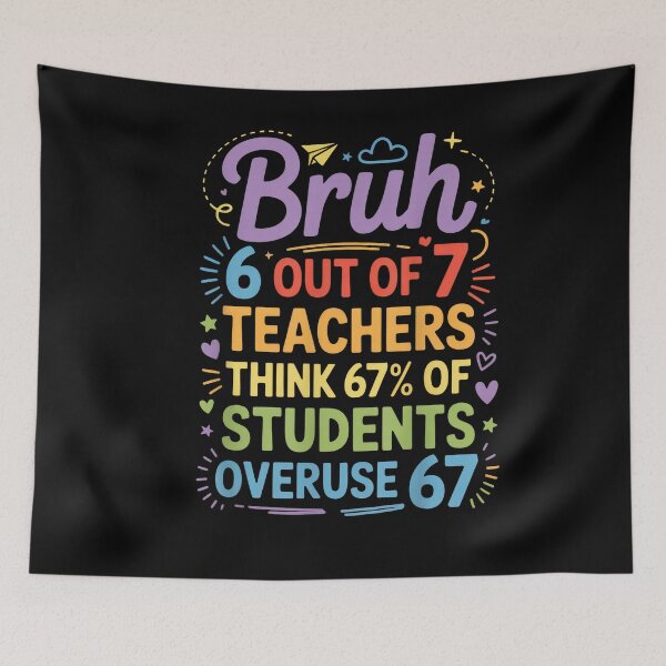 Item preview, Bruh 6 Out of 7 Teachers - Funny School Design designed and sold by Afteld1547.
