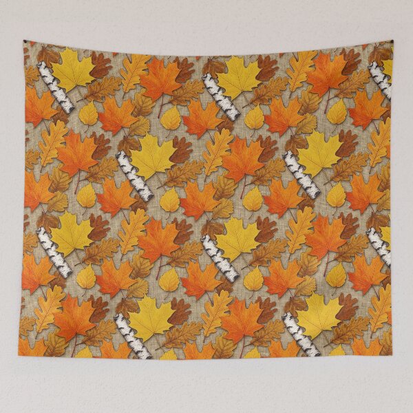 Item preview, Autumn Leaves Seamless Pattern – Fall Maple, Oak and Birch Leaf Design designed and sold by jarvisdesignsJD.