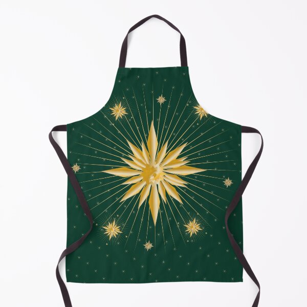 Item preview, Luxury Gold Starburst Christmas Pattern on Deep Green designed and sold by HopeAndHustle.