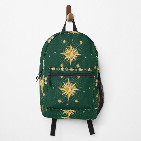 Item preview, Luxury Gold Starburst Christmas Pattern on Deep Green designed and sold by HopeAndHustle.
