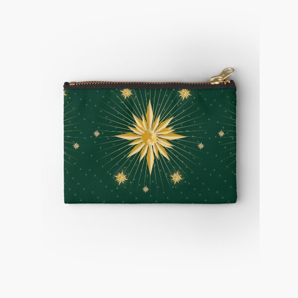 Item preview, Luxury Gold Starburst Christmas Pattern on Deep Green designed and sold by HopeAndHustle.