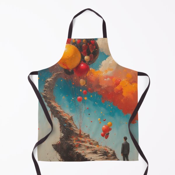Item preview, Rocky path and floating balloons designed and sold by Mianku | Für das Leben.