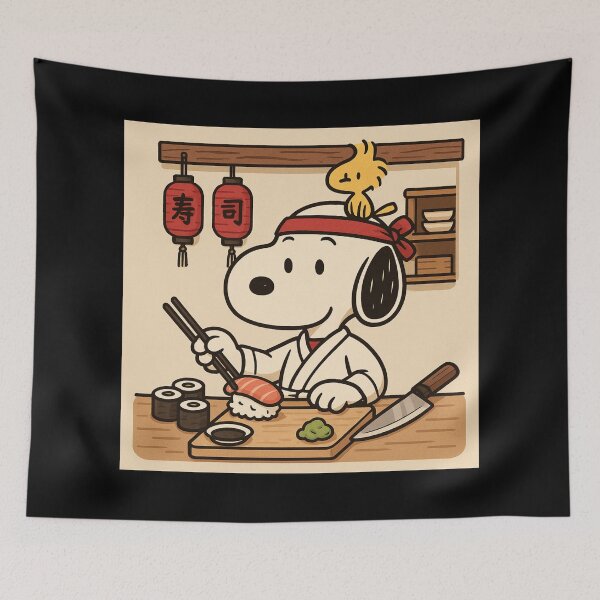 Item preview, Snoopy Sushi Chef – Cute Japanese Kitchen Aesthetic designed and sold by Tidal Arts.