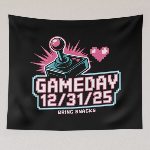 Item preview, Gameday 12 31 25 Pixel Joystick Heart Party Design designed and sold by SplashTastic.