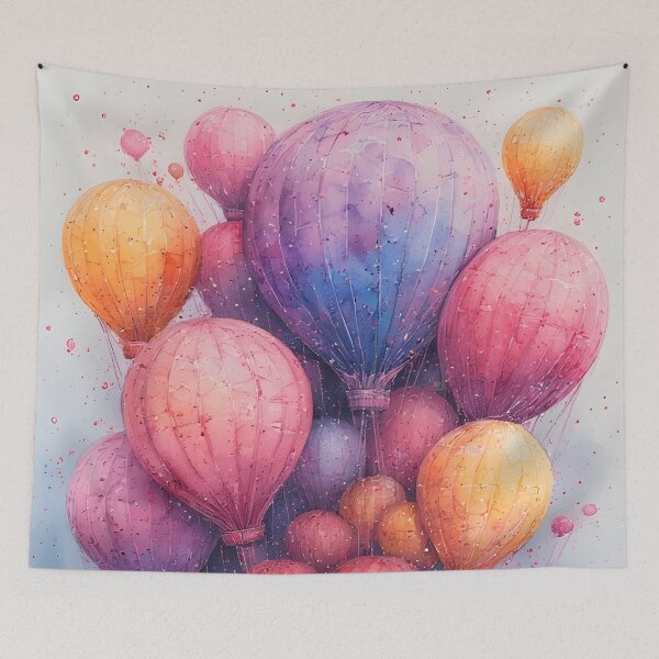 Item preview, Red smoke in a glass hot air balloon designed and sold by Mianku | Für das Leben.