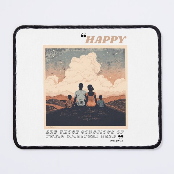 Item preview, Happy Are Those Conscious African Family & Fluffy Clouds designed and sold by EveryGoodGift.