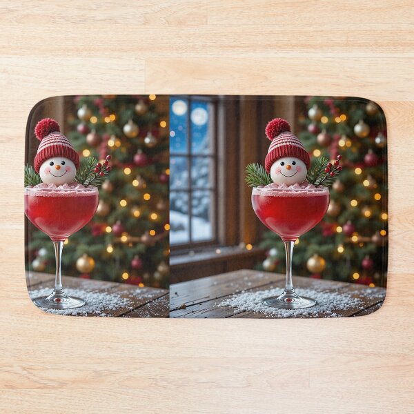 Item preview, Snowman Holiday Cocktail – Festive Christmas Drink in a Cozy Winter Setting designed and sold by PixelVibe782.