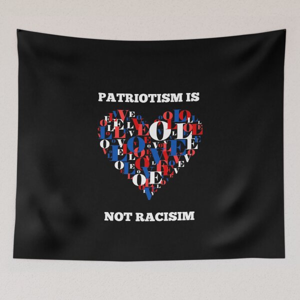 Item preview, Patriotism is not Racism designed and sold by PurrfectionMeow.