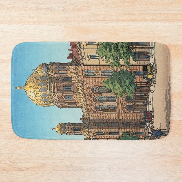 Item preview, New Synagogue of Berlin Japanese Woodblock Print designed and sold by Takeda-art.