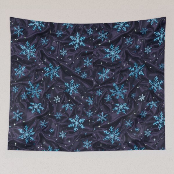 Item preview, Silky Purple Winter Night – Snowflakes and Stars Elegant Background designed and sold by PixelVibe782.
