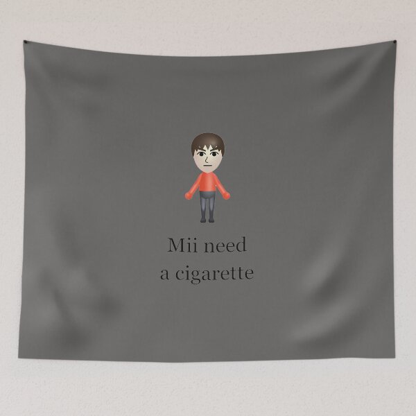 Item preview, MII-NEED-A-CIGARETTE-FUNNY-WII-T-SHIRT designed and sold by AdnaFawzi.