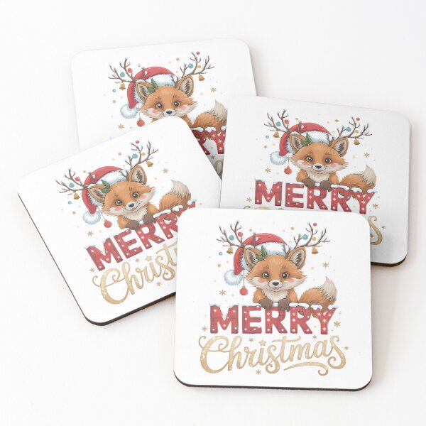 Item preview, Cute Baby Fox Merry Christmas for Festive Holiday  designed and sold by CrystalCove11.