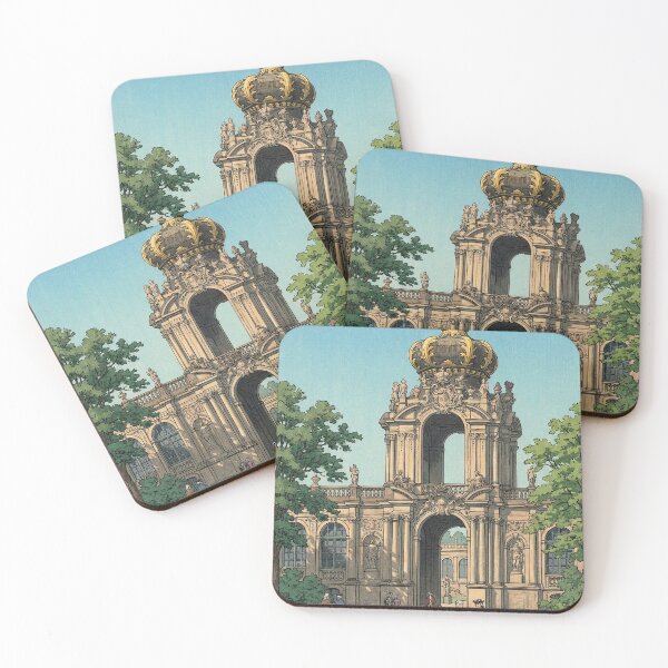 Item preview, The Crown Gate of Dresden Zwinger Japanese Woodblock Print designed and sold by Takeda-art.