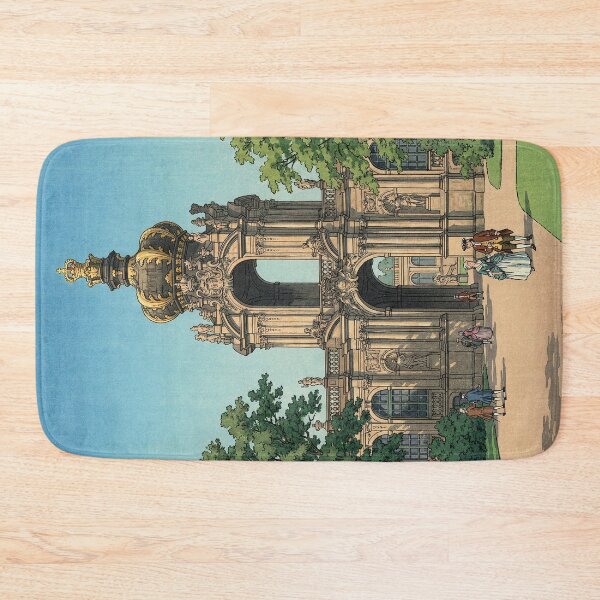Item preview, The Crown Gate of Dresden Zwinger Japanese Woodblock Print designed and sold by Takeda-art.