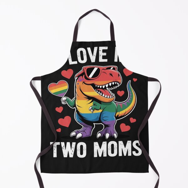 Artikelvorschau, Gay Pride Ich liebe meine zwei Mütter Dino LGBTQ Ally Rainbow Kids entworfen und verkauft von AvagondaMind.