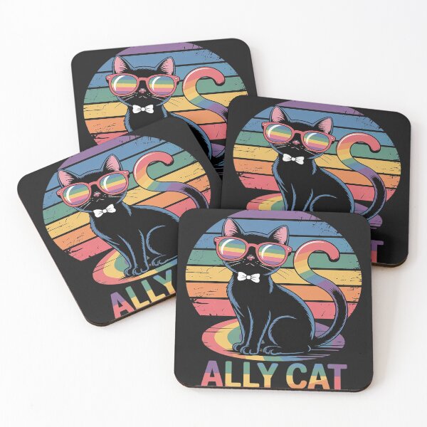 Item preview, Gay Pride Month Ally Cat Funny LGBTQ Rainbow Men Women Kids designed and sold by AvagondaMind.