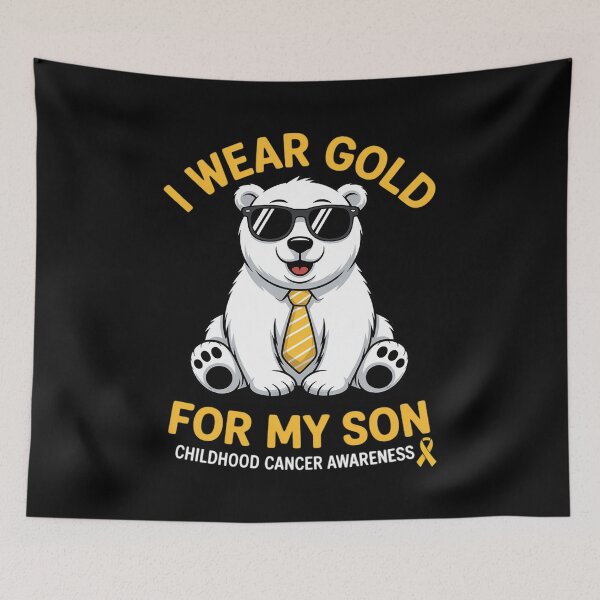 Item preview, Bear I Wear Gold for My Son Childhood Cancer designed and sold by HardcoreTour.