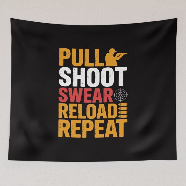Item preview, Pull Shoot Swear Reload Repeat Skeet Shooting Trap designed and sold by ForestMmost.