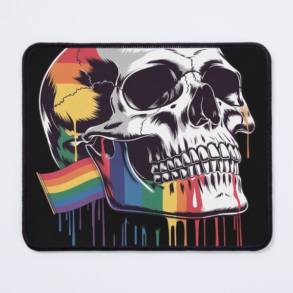 Item preview, Gay Pride Month Skull Skeleton LGBTQ Ally Rainbow Men Women designed and sold by AvagondaMind.