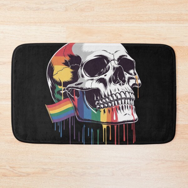 Item preview, Gay Pride Month Skull Skeleton LGBTQ Ally Rainbow Men Women designed and sold by AvagondaMind.