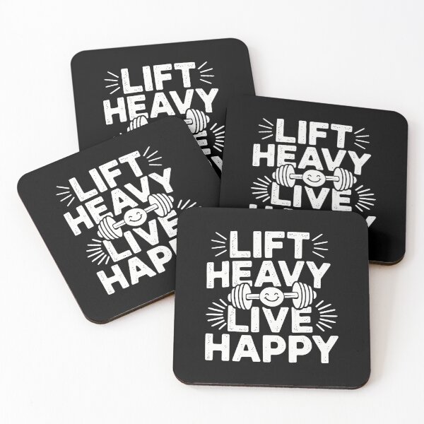 Item preview, Lift Heavy Live Happy Barbell Bodybuilding designed and sold by TaraLiliana.