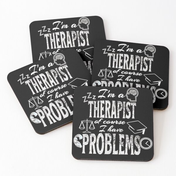 Item preview,  I'm A Therapist Of Course I have Problems Distressed Text Based designed and sold by DivineHaven.
