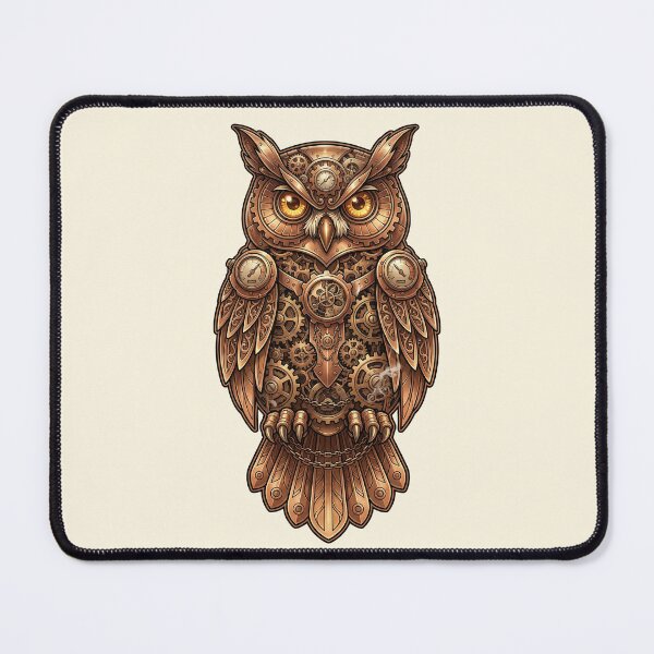 Item preview, Steampunk Owl Clockwork Illustration – Mechanical Gear Design designed and sold by bennasener.