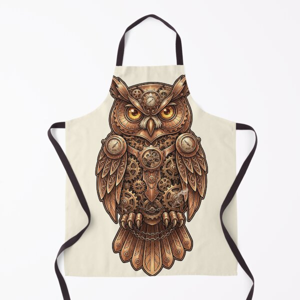 Item preview, Steampunk Owl Clockwork Illustration – Mechanical Gear Design designed and sold by bennasener.