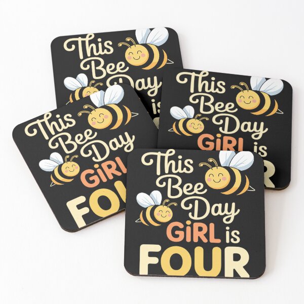 Item preview, Bee 4th Birthday Girl Honey Party Pollinator Garden Buzz designed and sold by HardcoreTour.