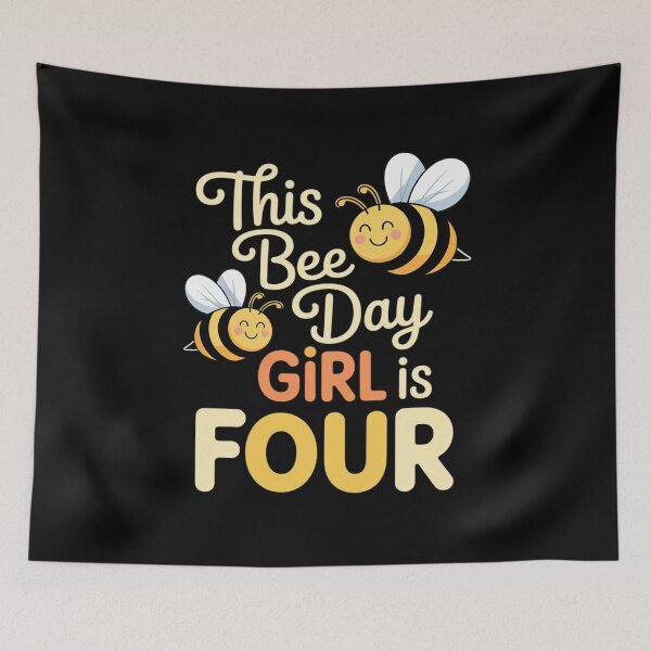 Item preview, Bee 4th Birthday Girl Honey Party Pollinator Garden Buzz designed and sold by HardcoreTour.