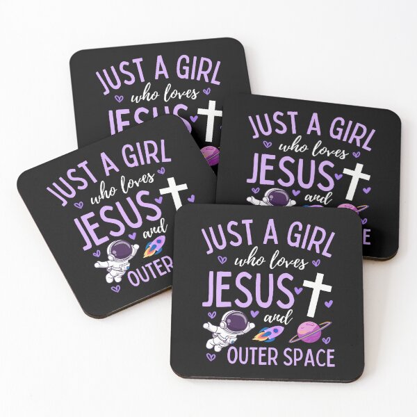 Item preview, Just A Girl Who Loves Jesus And Outer Space Christian Funny designed and sold by KristyCharleen.