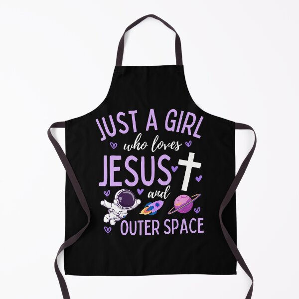 Item preview, Just A Girl Who Loves Jesus And Outer Space Christian Funny designed and sold by KristyCharleen.