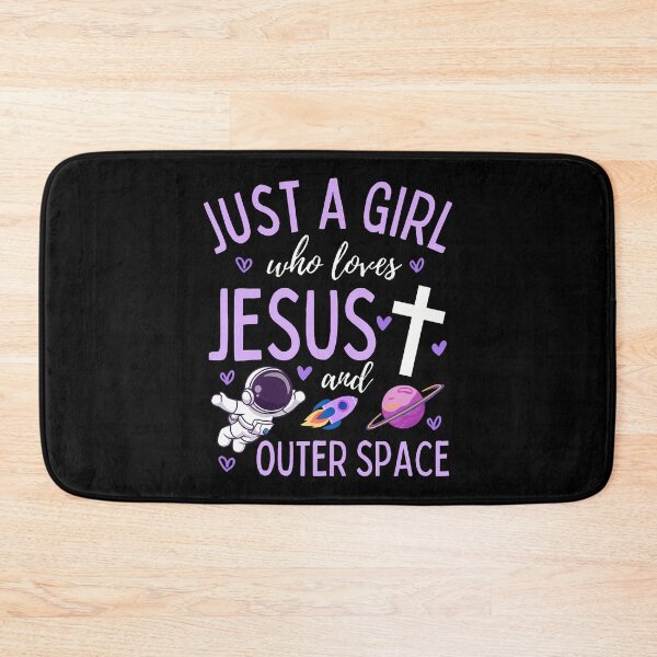 Item preview, Just A Girl Who Loves Jesus And Outer Space Christian Funny designed and sold by KristyCharleen.