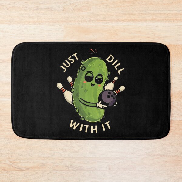 Item preview, Just Dill With It Funny Pickle Bowling Ball Humor designed and sold by TaraLiliana.