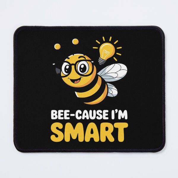 Item preview, Bee Cause Im Smart Cute Bee with Glasses Lightbulb designed and sold by HardcoreTour.