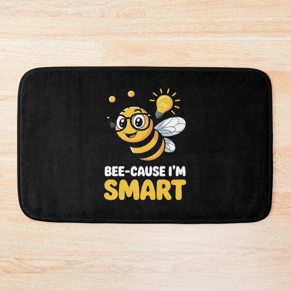 Item preview, Bee Cause Im Smart Cute Bee with Glasses Lightbulb designed and sold by HardcoreTour.