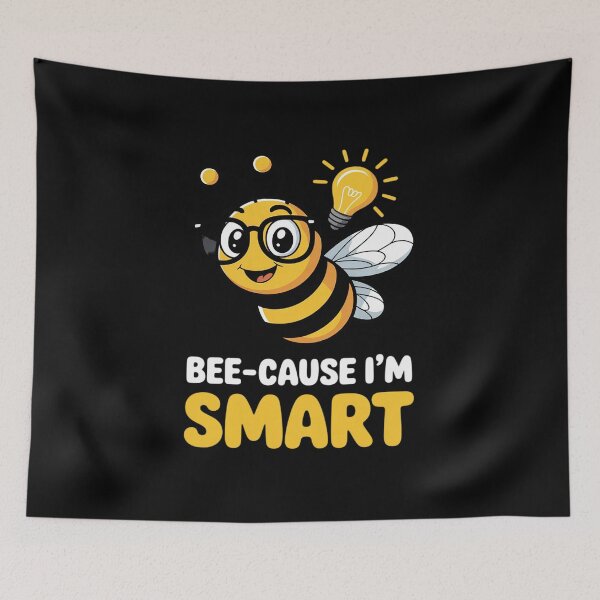 Item preview, Bee Cause Im Smart Cute Bee with Glasses Lightbulb designed and sold by HardcoreTour.