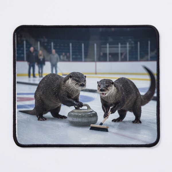 Item preview, Happy Otters Curling designed and sold by Tridentulus.