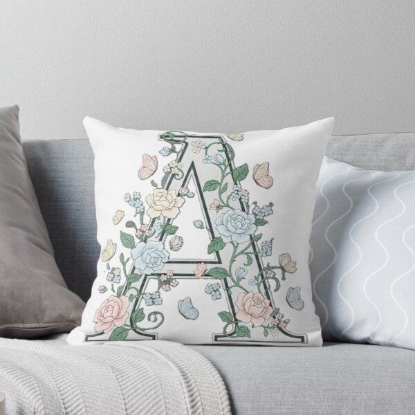 Item preview, Floral Monogram Letter A Pastel Roses designed and sold by MartinxMarie.
