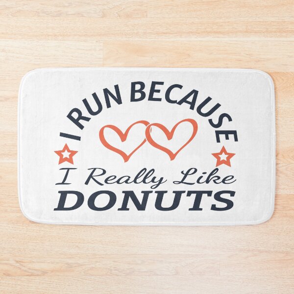 Item preview, I Run Because I Really Like Donuts Funny Running Quote Sweet Food Humor Gift Idea designed and sold by karibov.