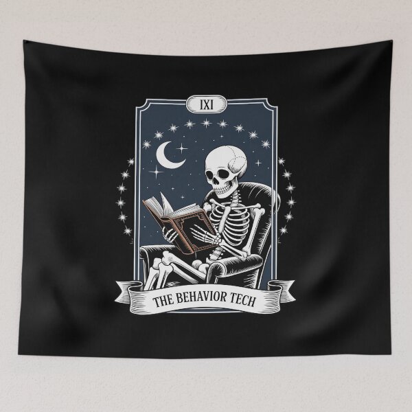 Item preview, Behavior Tech Skeleton Halloween RBT Behavior Technician designed and sold by HardcoreTour.