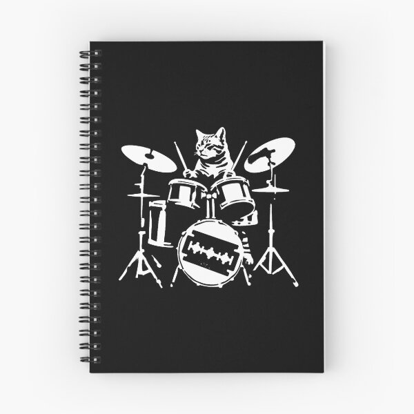 Item preview, Distressed Cat Playing Drums Music Punk Rock  Roll Vintage 	 For Men Women Girls Kids designed and sold by ChelseaEula.