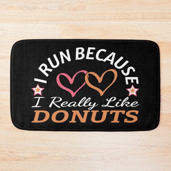 Item preview, I Run Because I Really Love Donuts – Funny Donut Lover Gift Tee, Humorous Running Shirt for Foodies & Dessert Fans designed and sold by karibov.