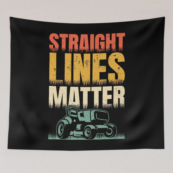 Item preview, Straight Lines Matter Lawn Mower Tractor Men Mowing Dad designed and sold by TaraAnnie.