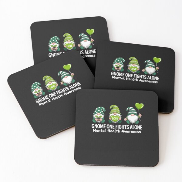 Item preview, Gnome One Fights Alone Mental Health Awareness Green Ribbon designed and sold by katherintration.